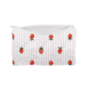 Strawberry Crush Pink Quilted Makeup Bag