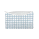 Framed Sweater Pups Blue Quilted Makeup Bag