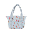Sweater Pups Blue Zipper Tote Bag