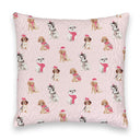 Sweater Pups Pink Quilted 20" Pillow