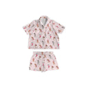 Sweater Pups Pink Shorty Pajama Set