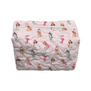 Sweater Pups Pink Quilted Makeup Bag