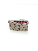 Sweater Pups Pink Quilted Makeup Bag