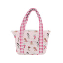Sweater Pups Pink Zipper Tote Bag