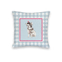 Framed Sweater Pups Blue Quilted Mini Pillow 8" x 8"