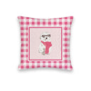 Framed Sweater Pups Pink Quilted Mini Pillow 8" x 8"