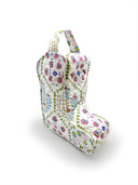 Tavi White Quilted Boot Bag