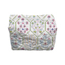 Tavi White Quilted Makeup Bag