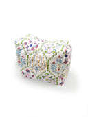 Tavi White Quilted Makeup Bag