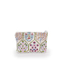 Tavi White Quilted Makeup Bag