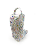 Tavi White Quilted Boot Bag