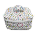Tavi White Quilted Travel Case