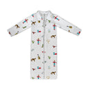 texas figures on a white full length quitled jacket