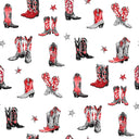 Game Day Red and Black Thunderbird Boots Quilted Cate Vest