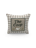 "The Coop" Quilted Mini Pillow 8" x 8"