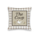 "The Coop" Quilted Mini Pillow 8" x 8"