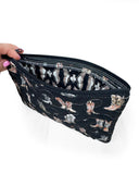 Thunderbird Boots Black Quilted Makeup Bag