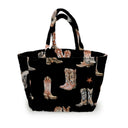 Thunderbird Boots Black Quilted Handbag