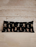 Thunderbird Boots Black Quilted Oblong 14" x33" Pillow