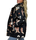 Thunderbird Boots Black Quilted Snap Jacket