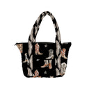 Thunderbird Boots Black Zipper Tote Bag