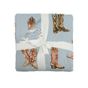 Thunderbird Boots Blue Baby Blanket