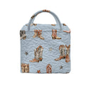 Thunderbird Boots Blue Quilted Handbag