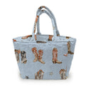 Thunderbird Boots Blue Quilted Handbag