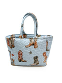 Thunderbird Boots Blue Quilted Handbag