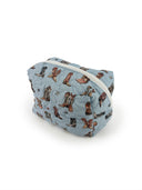 Thunderbird Boots Blue Quilted Makeup Bag