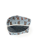 Thunderbird Boots Blue Quilted Makeup Bag