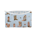 Thunderbird Boots Blue Quilted Makeup Bag