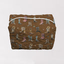 Thunderbird Boots Brown Quilted Makeup Bag