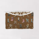 Thunderbird Boots Brown Quilted Makeup Bag