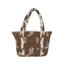Thunderbird Boots Chocolate Zipper Tote Bag