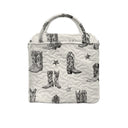 Thunderbird Boots Linen/Black Quilted Handbag