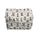 Thunderbird Boots Linen/Black Quilted Makeup Bag