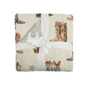 Thunderbird Boots Linen Baby Blanket