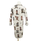 Thunderbird Boots Linen Quilted Duster