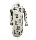 Thunderbird Boots Linen/Black Quilted Duster