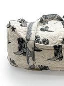 Thunderbird Boots Linen/Black Weekender Duffle Bag