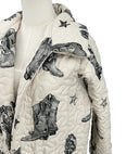 Thunderbird Boots Linen/Black Quilted Duster