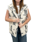 Thunderbird Boots Linen/Black Quilted Ruby Vest
