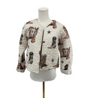 Thunderbird Boots Linen Cropped Jacket