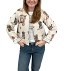 Thunderbird Boots Linen Cropped Jacket