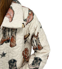 Thunderbird Boots Linen Quilted Duster