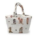 Thunderbird Boots Linen Handbag
