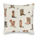 Thunderbird Boots Linen 20" Pillow