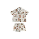 Thunderbird Boots Linen Shorty Pajama Set