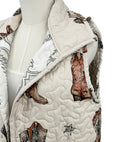 Thunderbird Boots Linen Quilted Ruby Vest